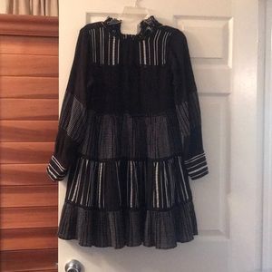 Zara XS Black and White Dress